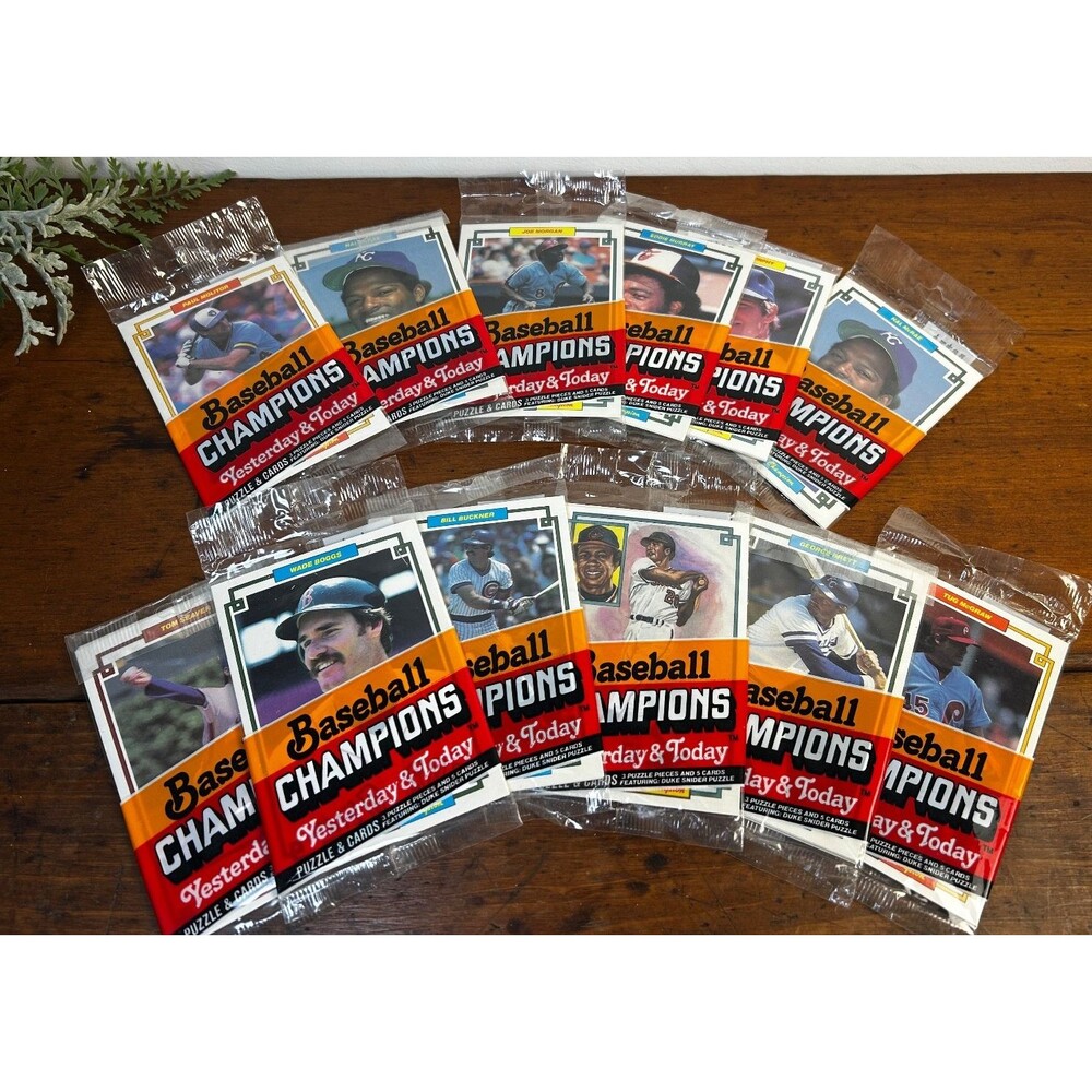 12 Packs - Donruss Baseball Champions Yesterday & Today Puzzle & Cards